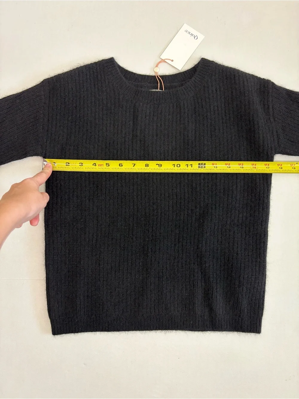 Quince Kids Washable Cashmere Fisherman Tunic Sweater in Black Size 8